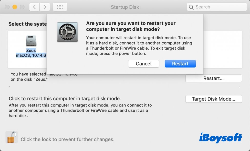 boot Mac into Target Disk Mode