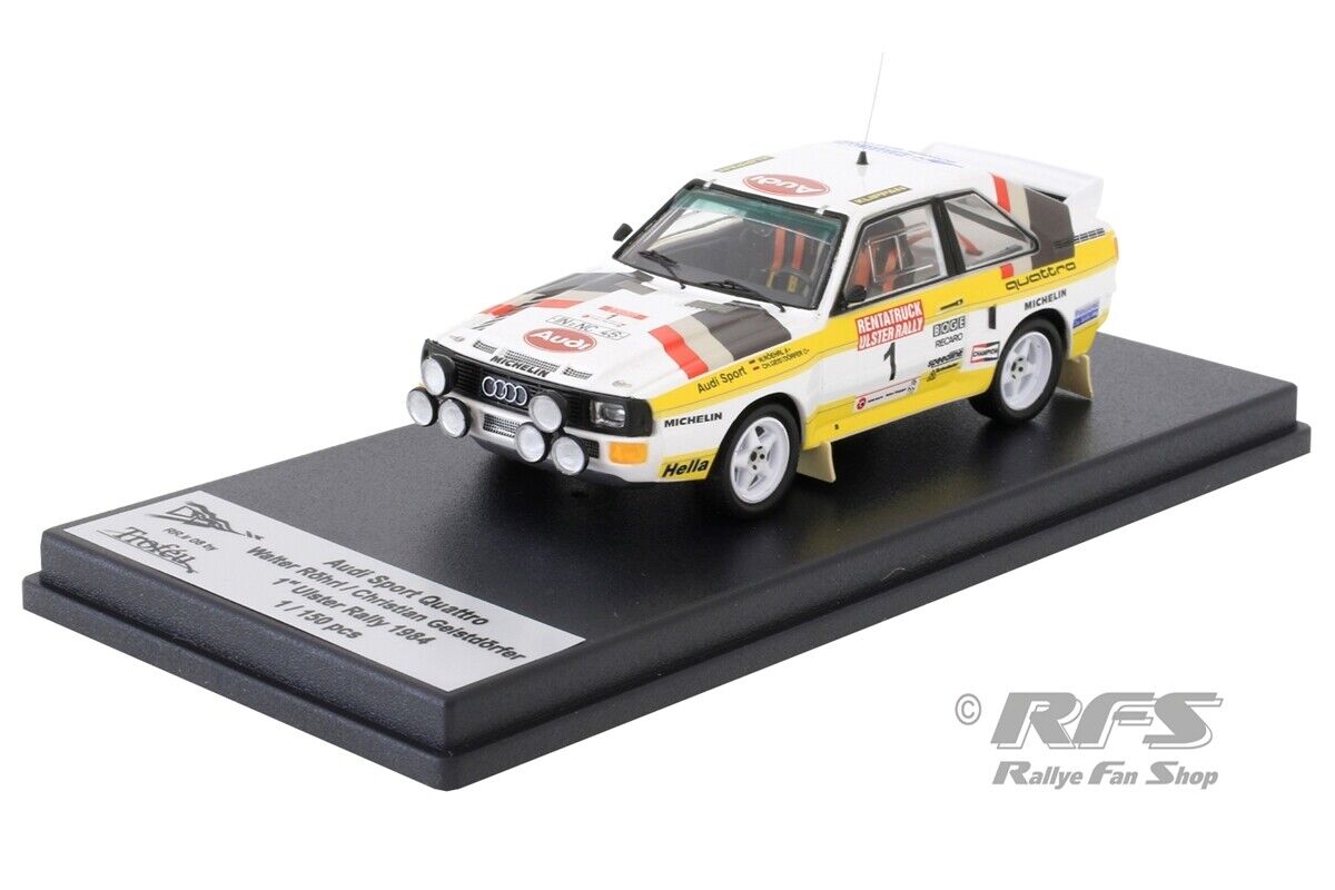 Bild 1 - Audi Sport Quattro Walter Röhrl Ulster Rallye Rally 1984 1:43 Trofeu NEU